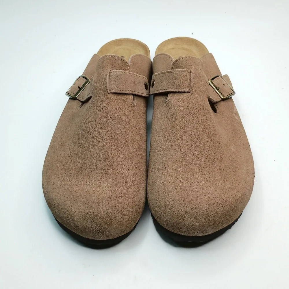 Khombu Damian Mule Men Size 11 Taupe Suede Cork Insole Slip On Clog 1967247